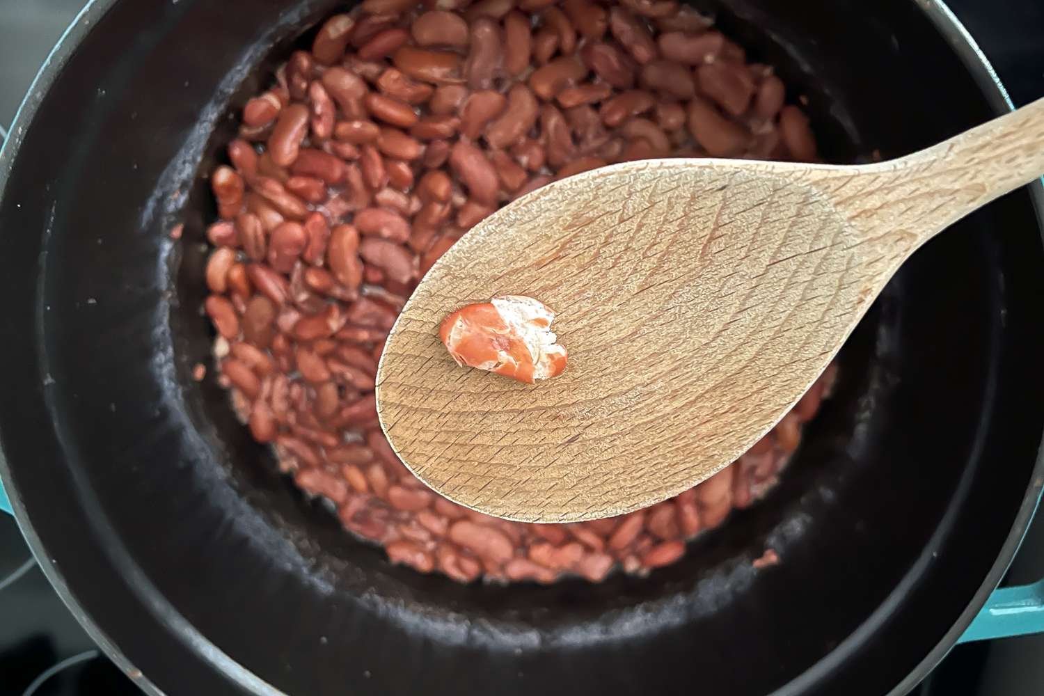 Consistency of Beans in Dutch Oven for Jamaican Rice and Peas