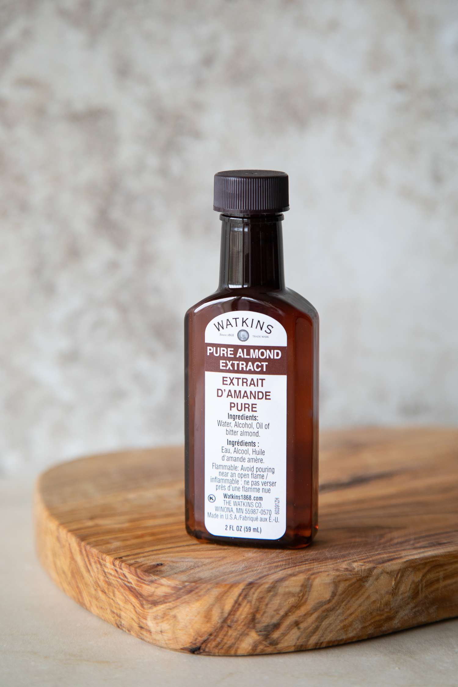 Bottle of Watkins Almond Extract