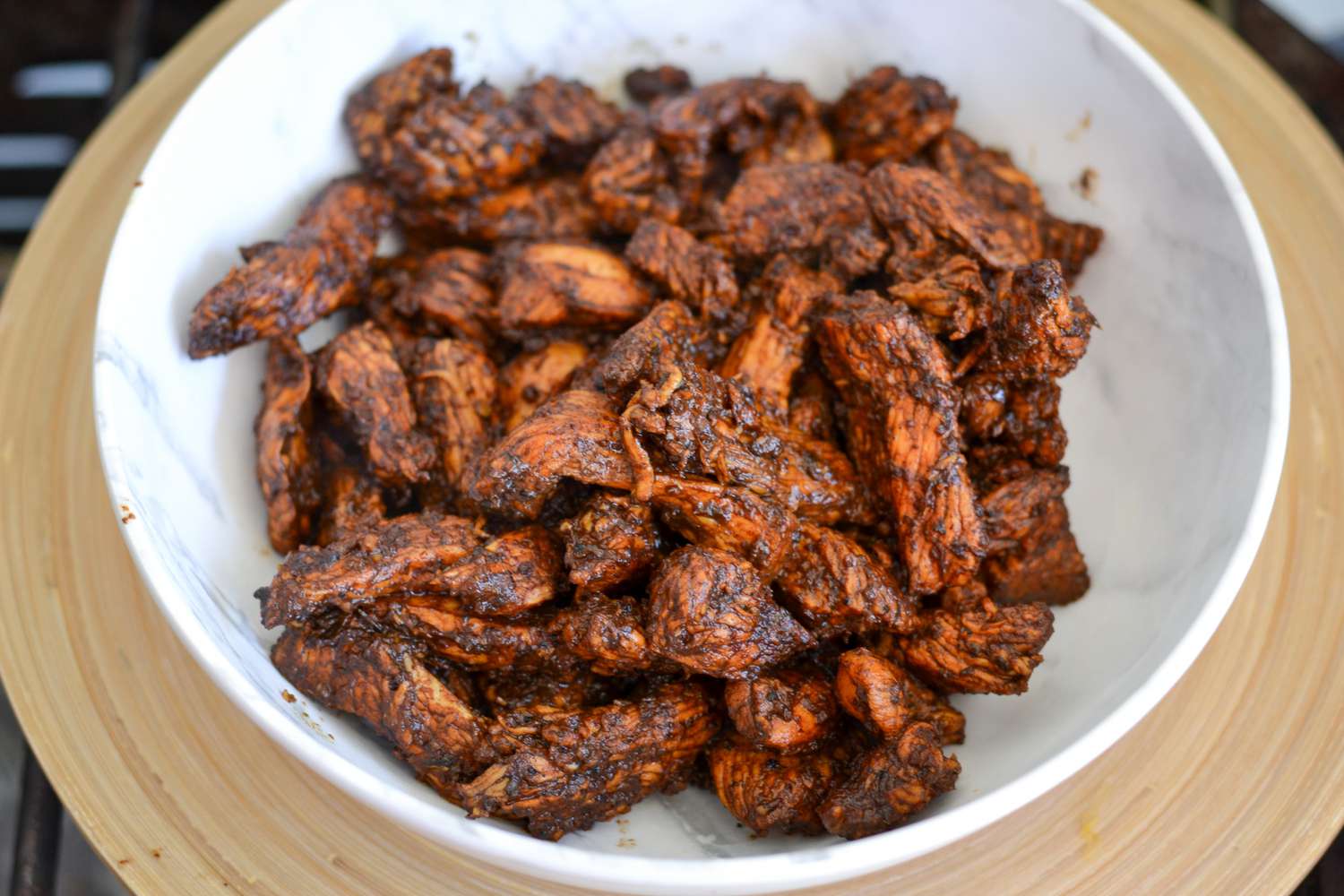 Bowl of Jerk Chicken for Rasta Pasta