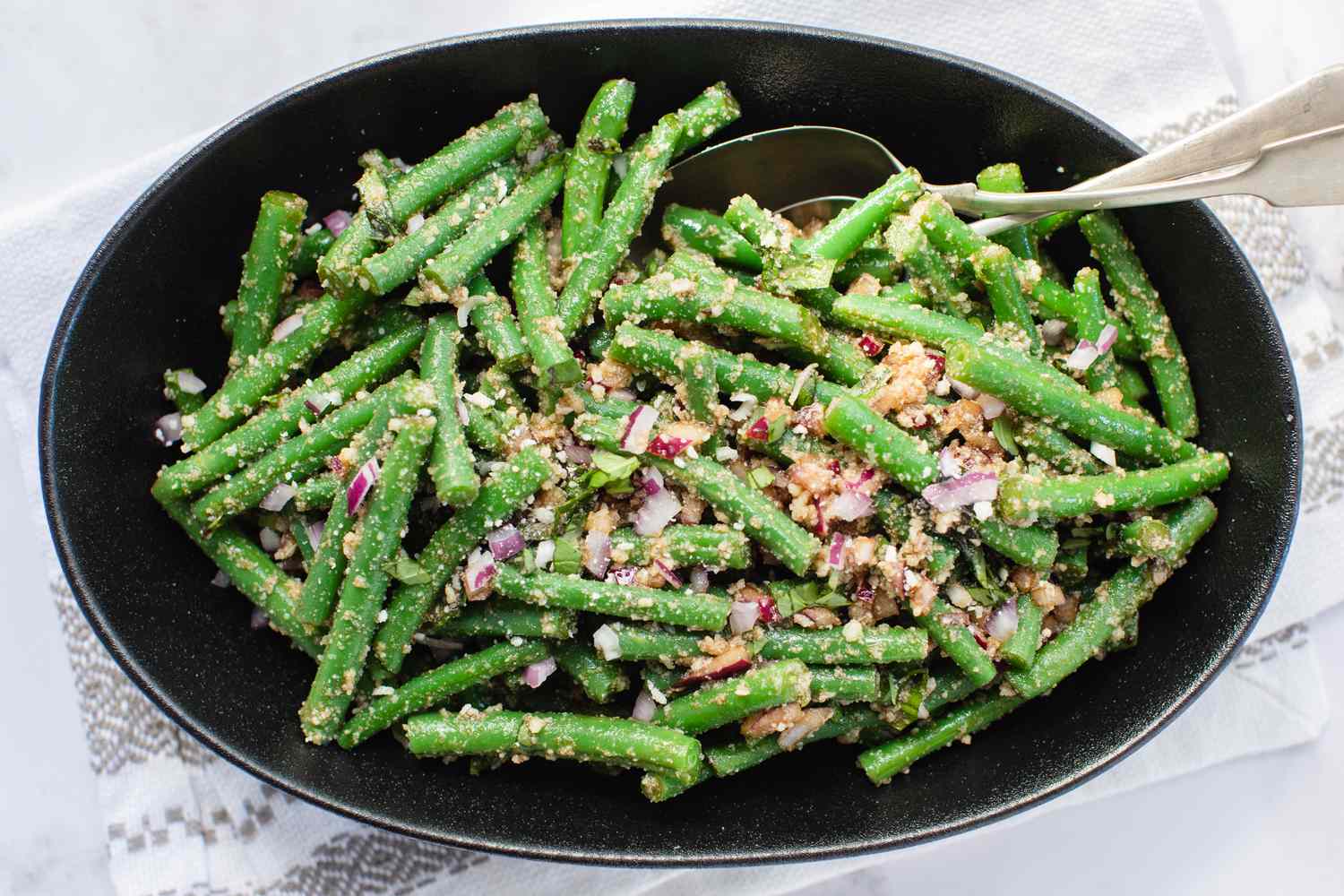Green Bean Salad on a platter.
