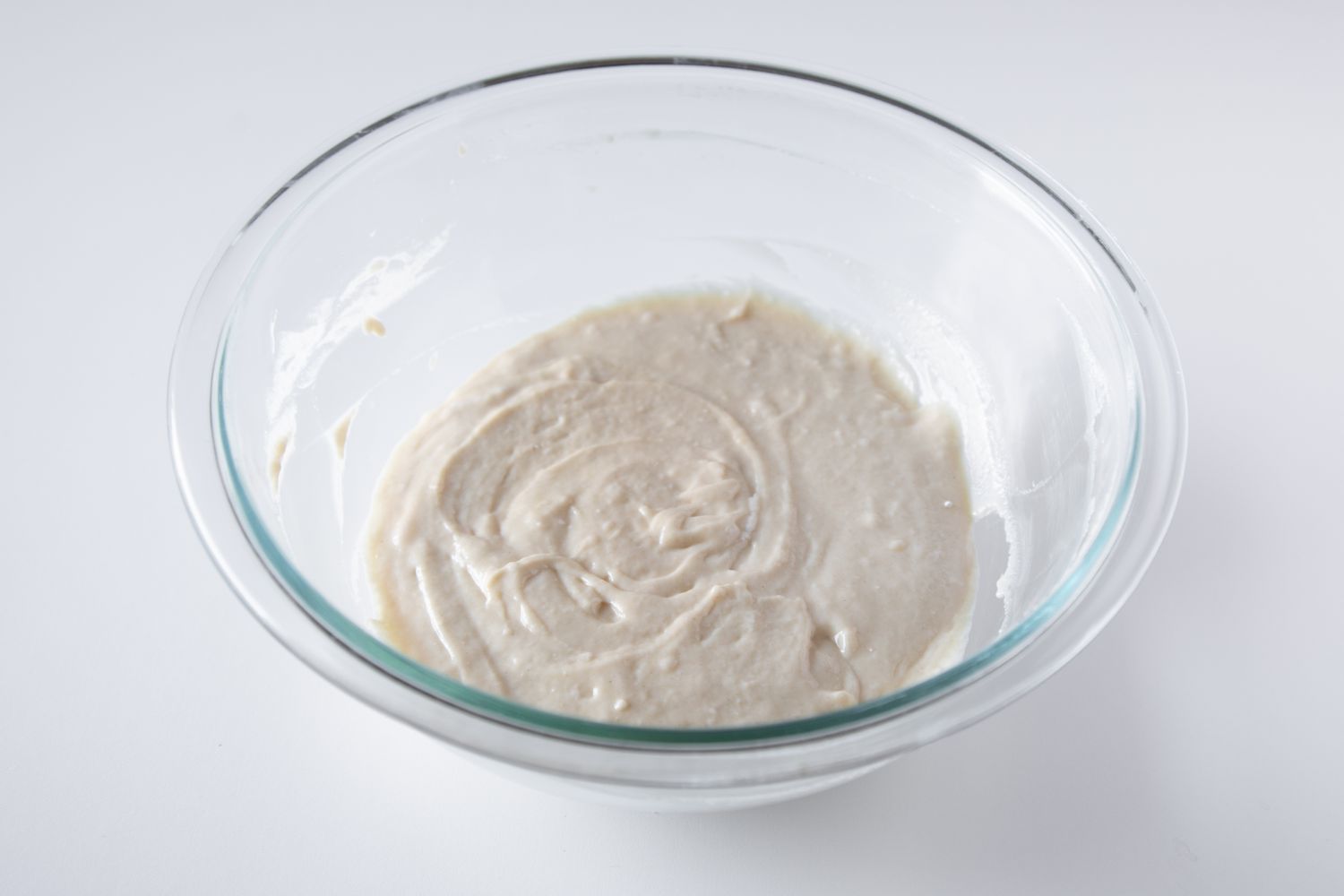 A bowl of bisquick batter to make a bisquick coffee cake recipe.