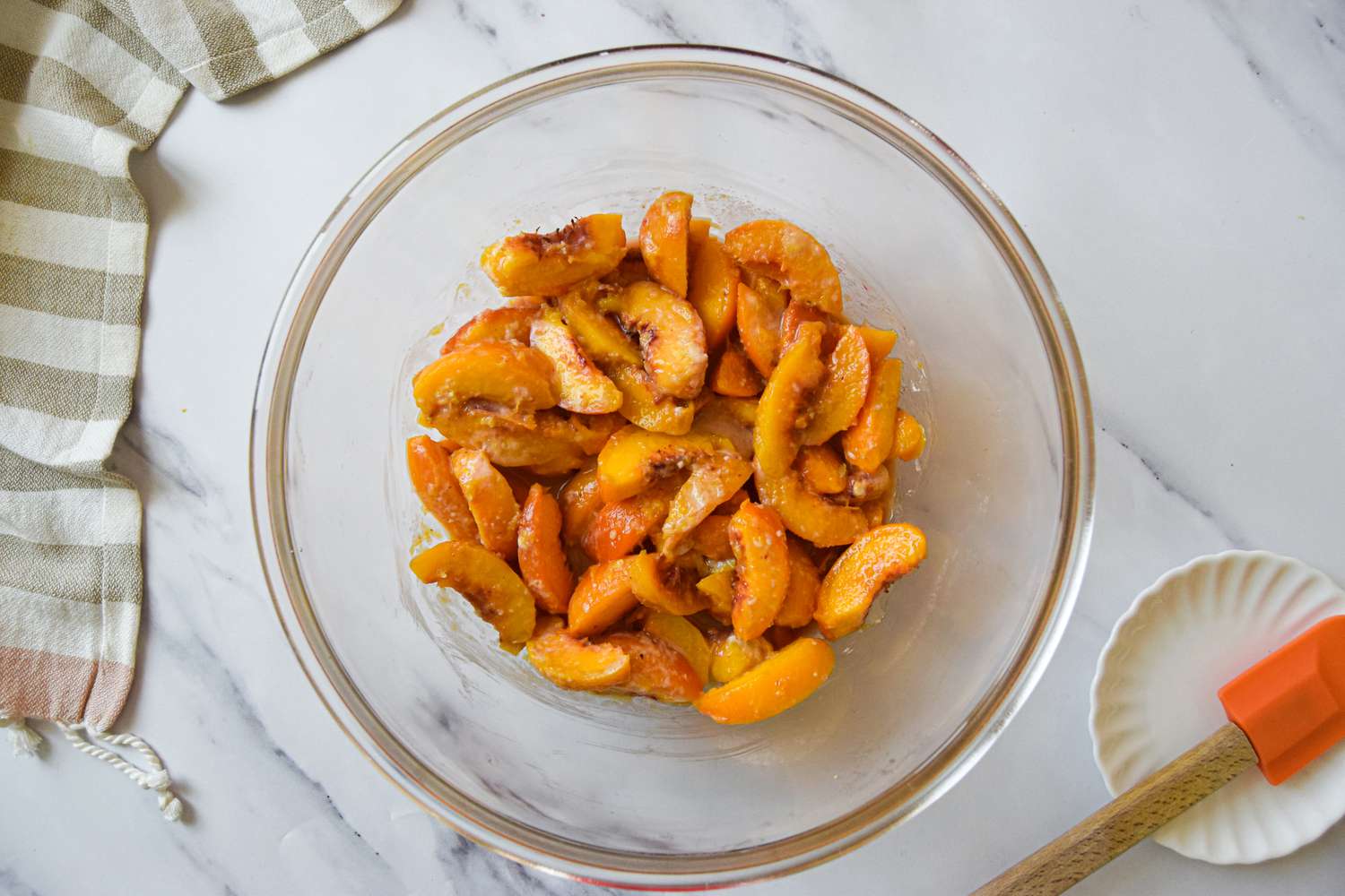Bowl of Macerated Peaches