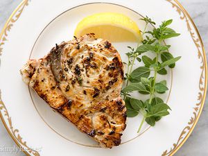 Grilled Swordfish Steaks with Lemon Oregano Marinade