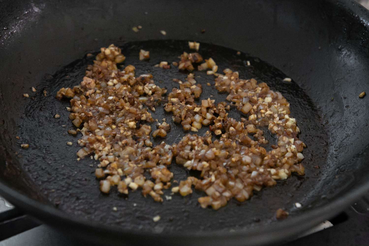 Sauteed Onions in Pan for Chile en Nogada