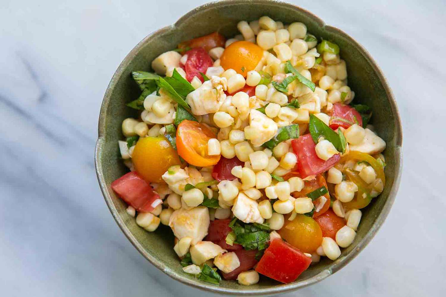caprese corn salad