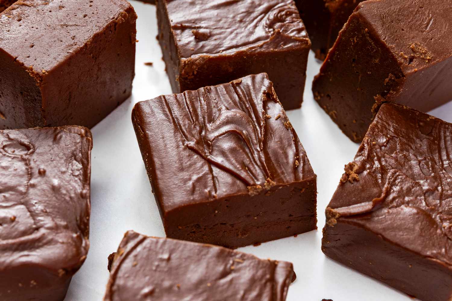 Microwave Fudge cut into squares
