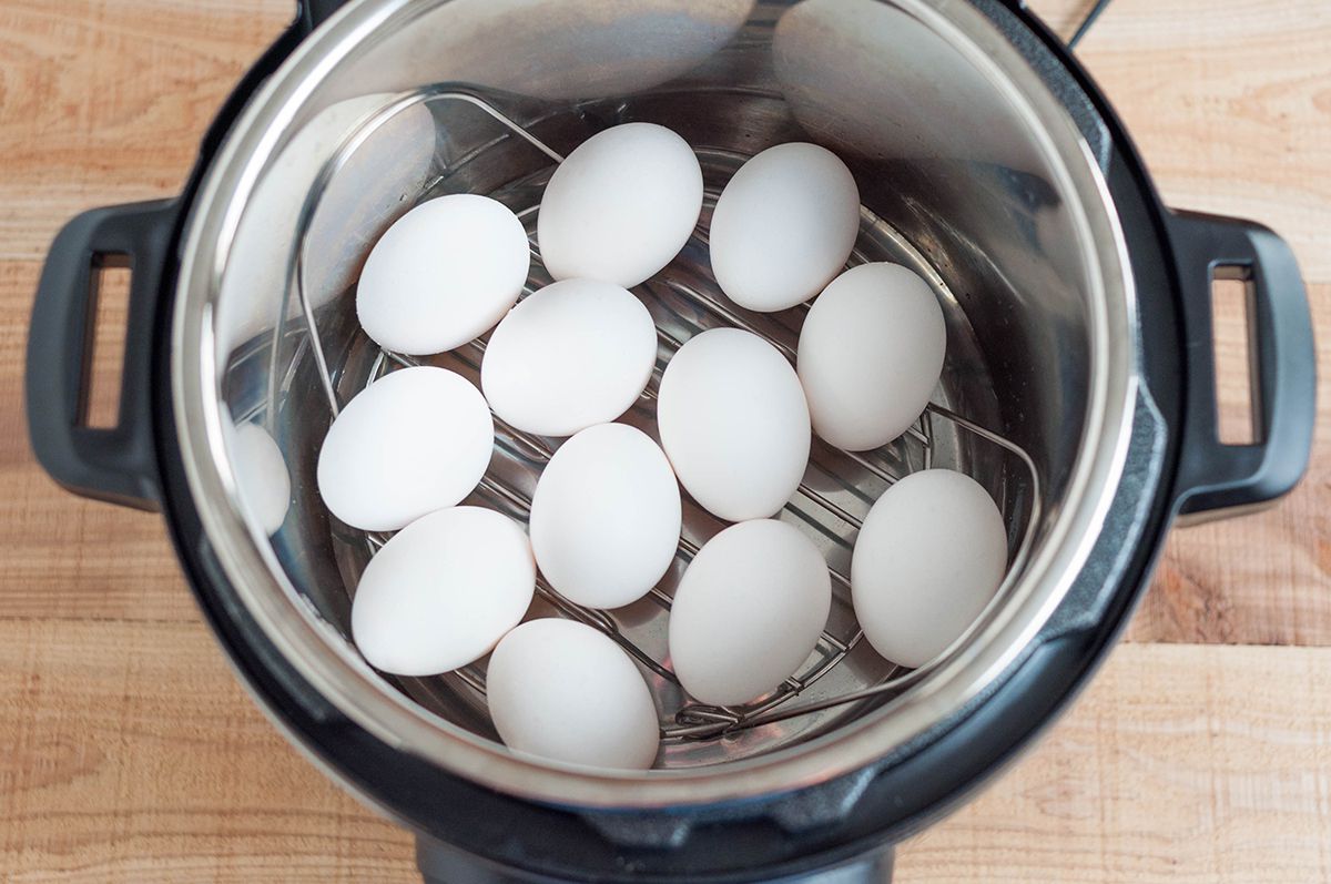 Instant Pot Hard Boiled Eggs - add all the eggs to the instant pot