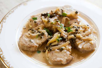 Pork Medallions with Mustard Caper Sauce