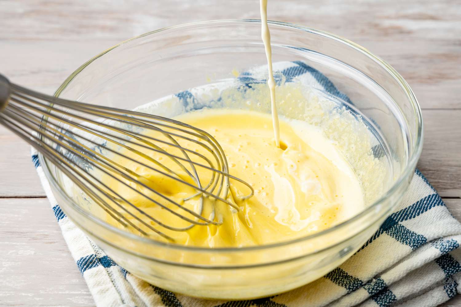 Bowl of Tempered Egg Yolks for Creme Recipe