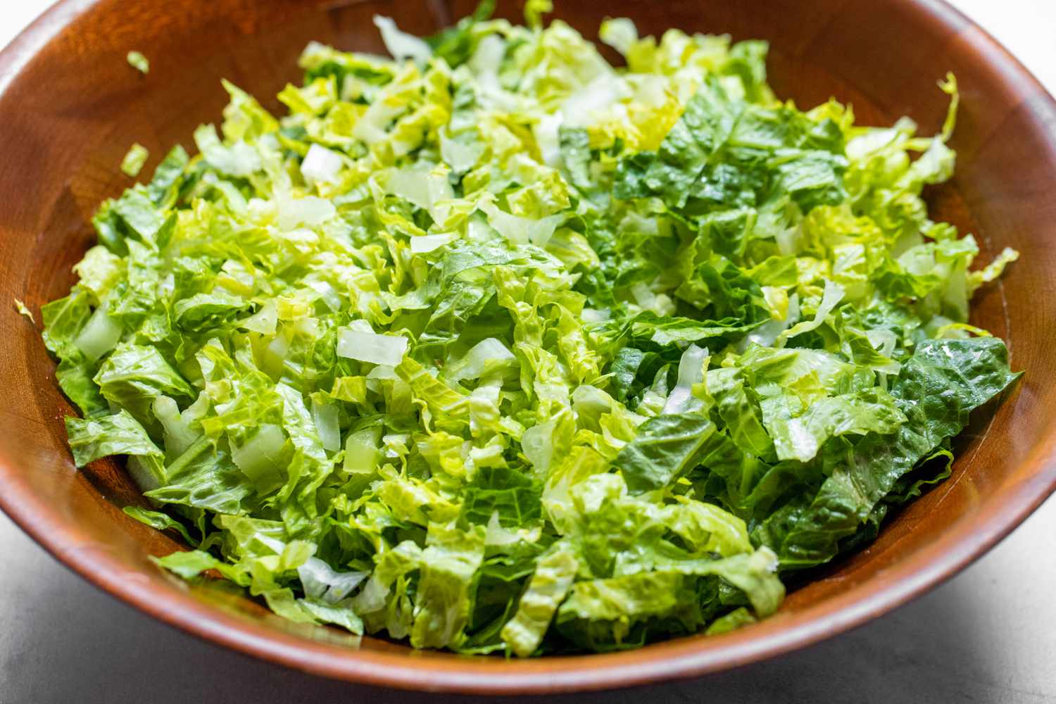 Bowl of Lettuce for Italian Chopped Salad 