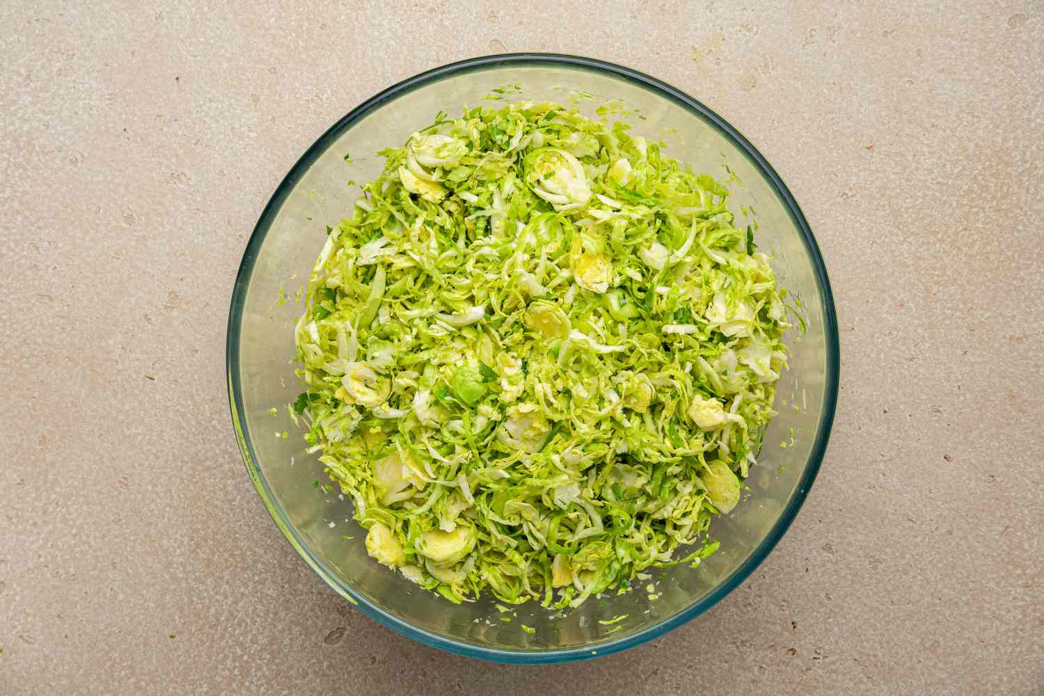 Bowl of Brussels Sprouts Caesar Salad 