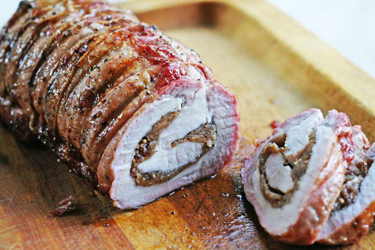 Apple Cranberry Stuffed Pork Roast