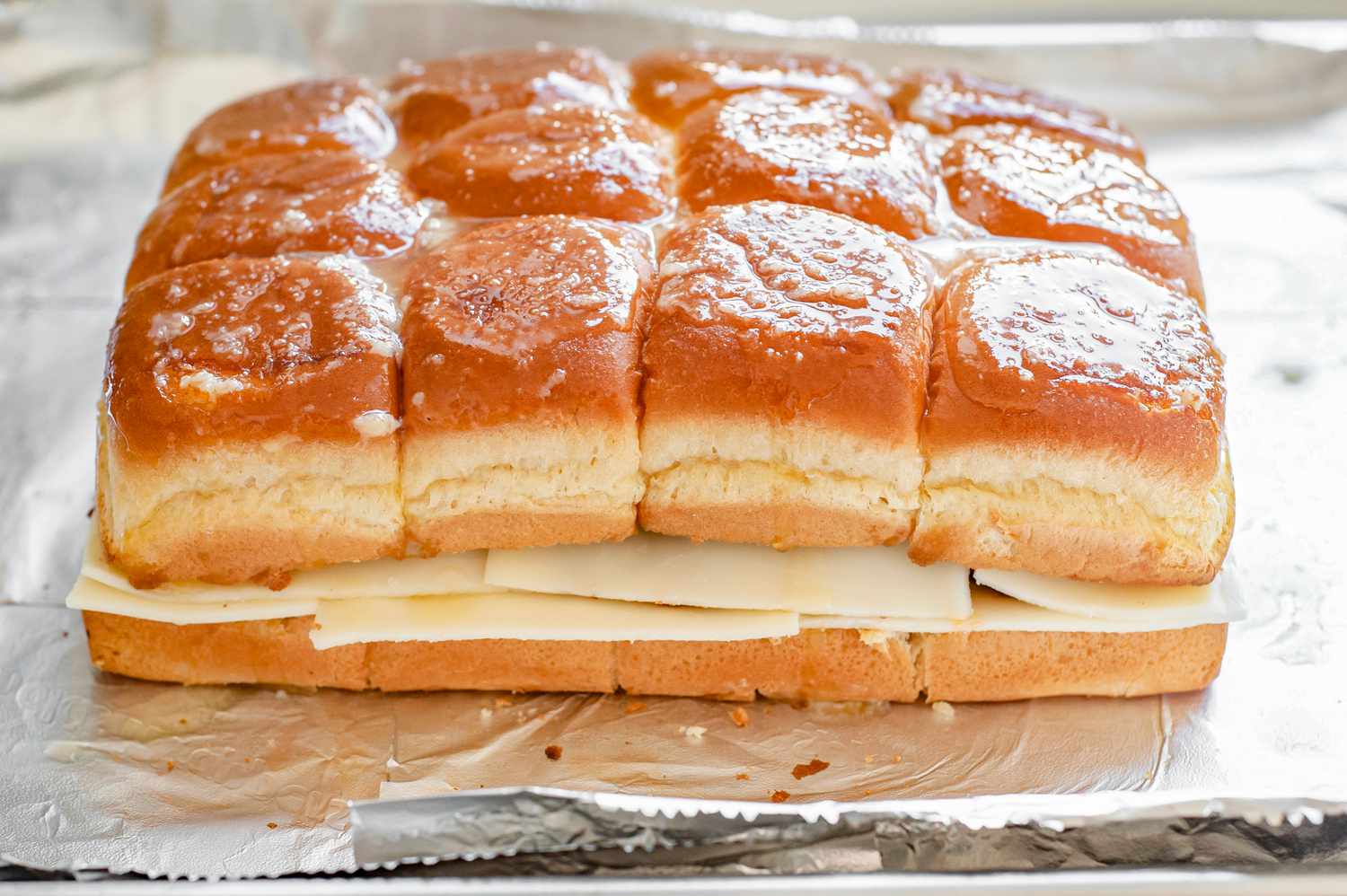 Hawaiian Roll Sliders with Meat Sauce and Parm (Uncooked)