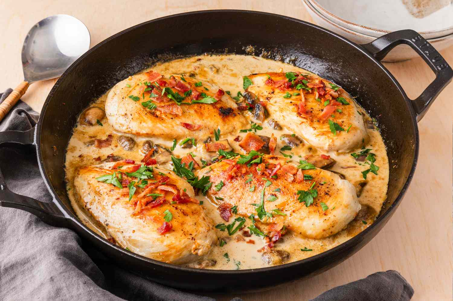 Chicken Supreme in a large cast iron skillet