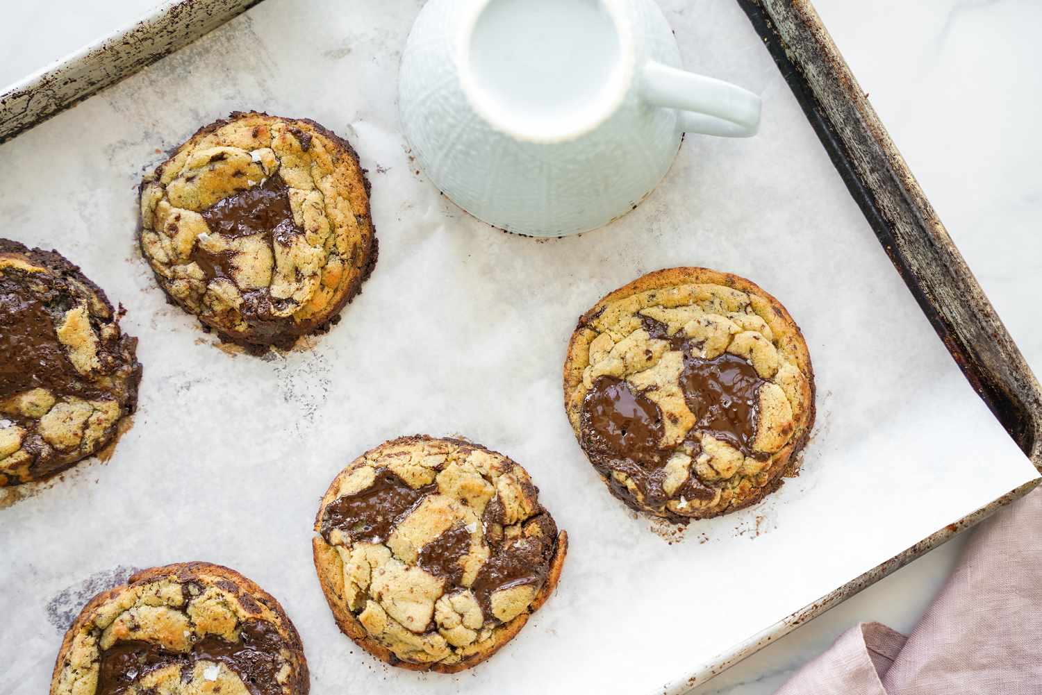 Cookies on baking sheet