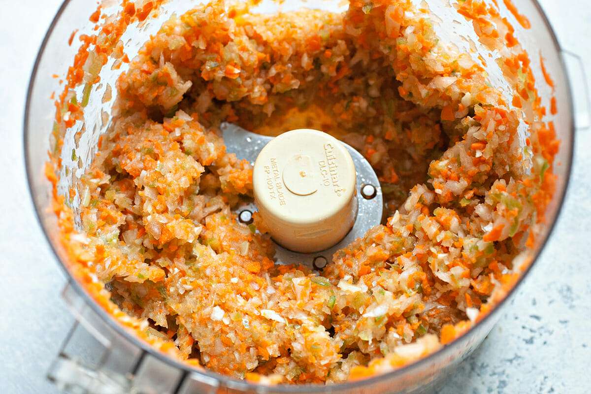 Homemade Sloppy Joes with Turkey pulse the veggies to mix