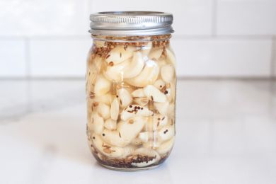Pickled Garlic in a Jar