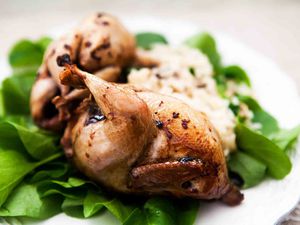 Roast Quail with Balsamic Reduction