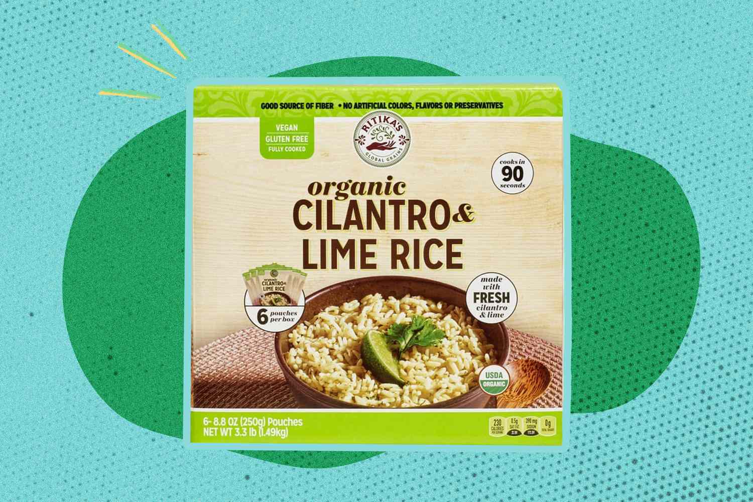 box of Ritika’s Organic Cilantro & Lime Rice