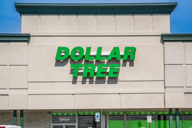 Outside view of a Dollar Tree storefront