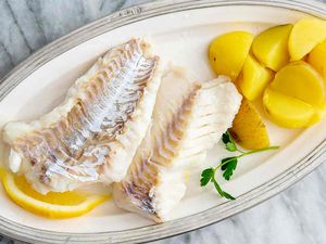 Cod Poached in Court Bouillon