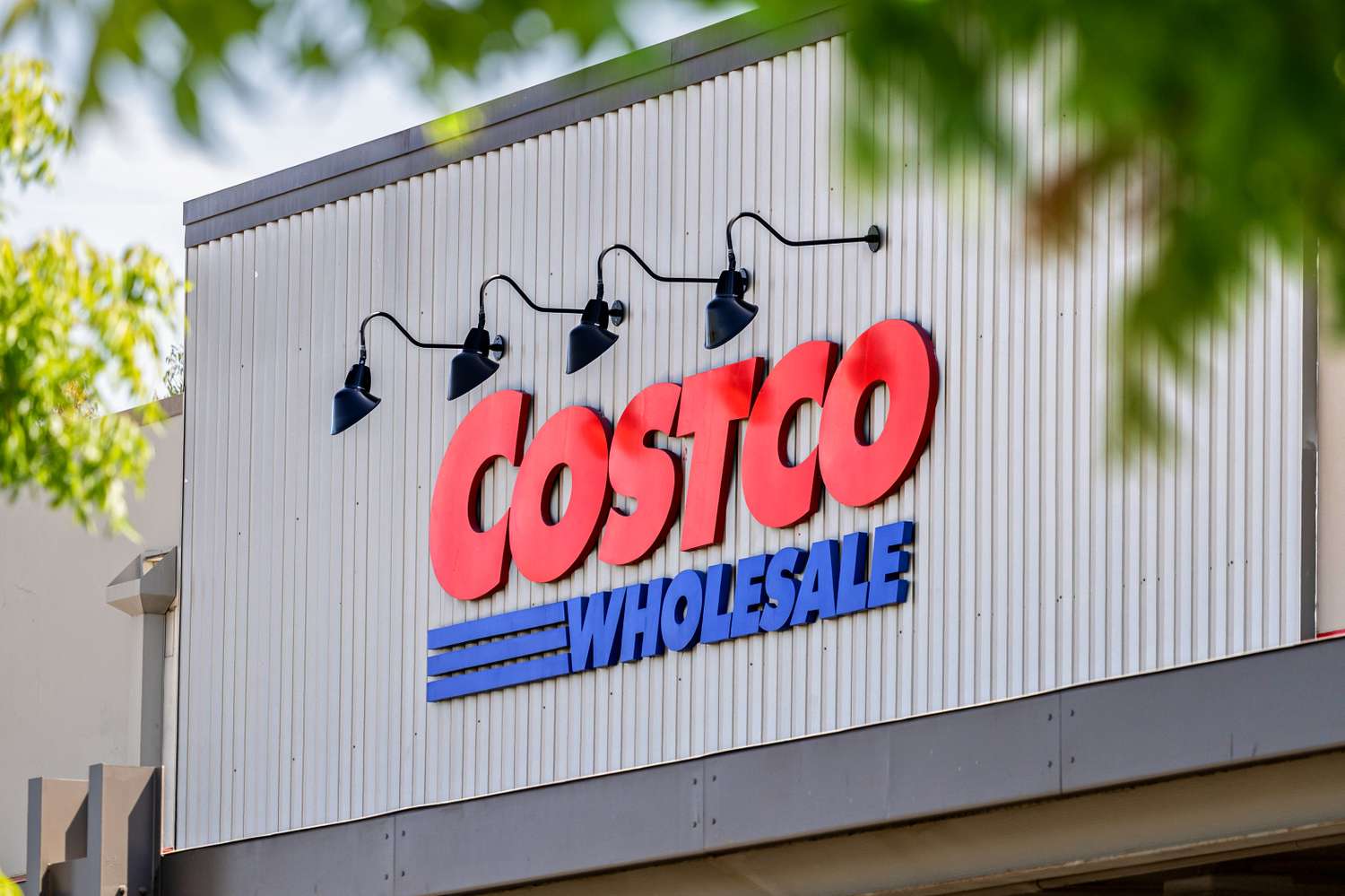 Costco Wholesale store sign on a building