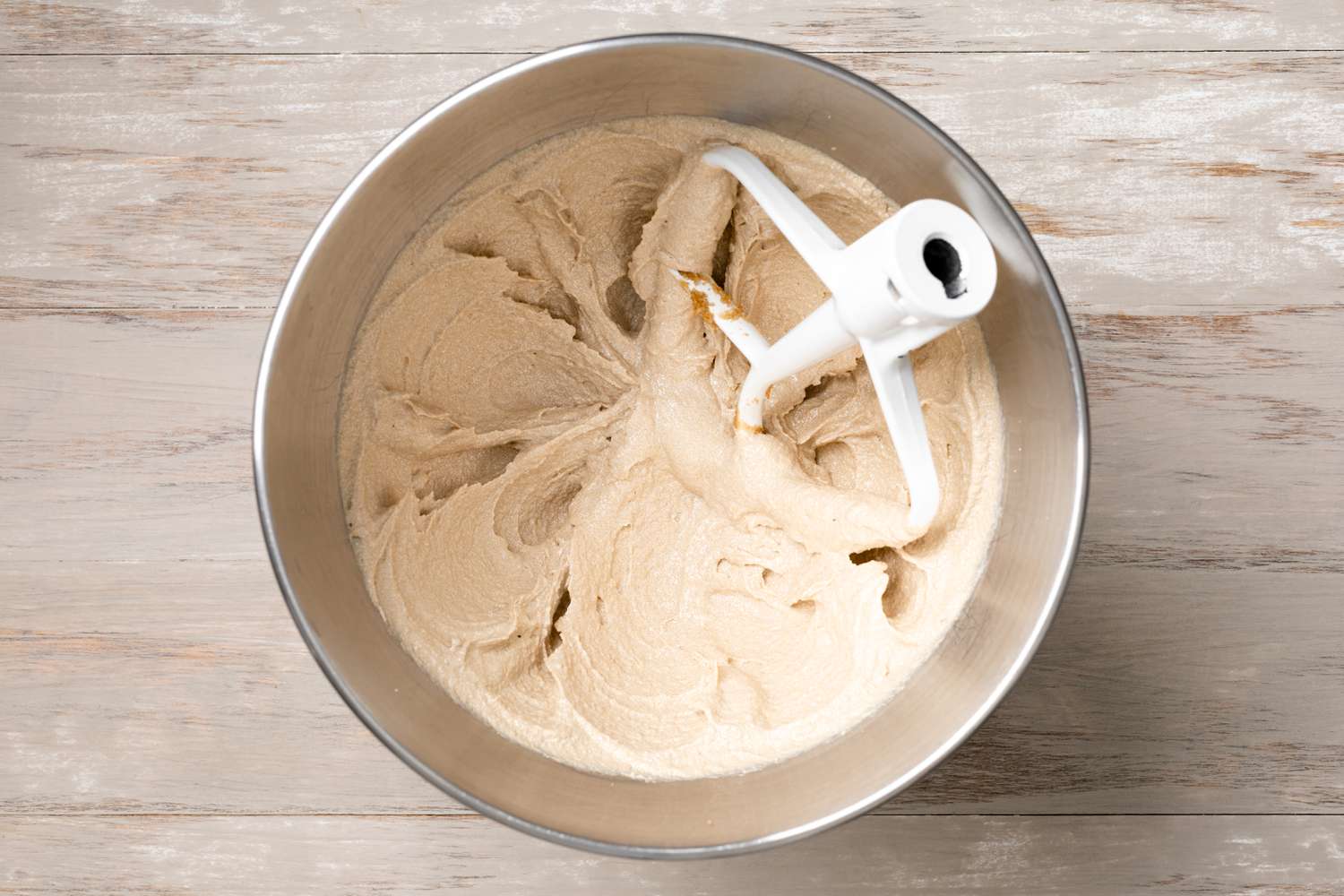 Creamed Sugar, Butter, Eggs, and Vanilla Extract for Whoopie Pies Recipe