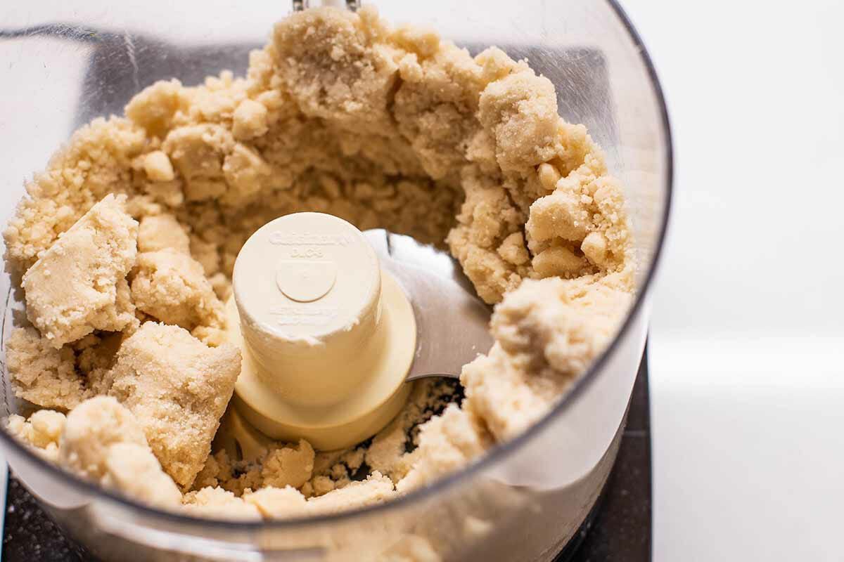 Pecan Pie Bars with Shortbread Crust pulse the crust until it clumps up