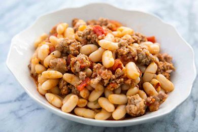 white beans and sausage