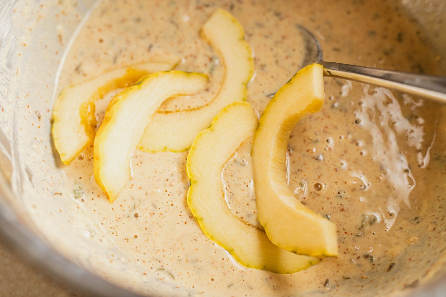 Delicata Squash Added to Pakoras Batter