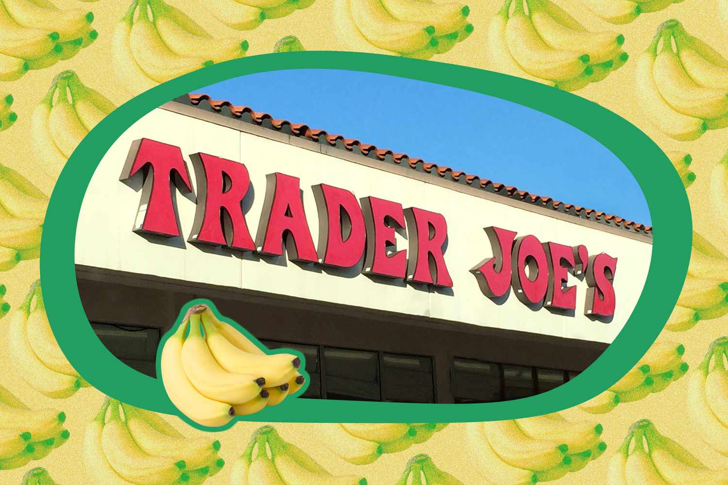 TJ's storefront with bananas