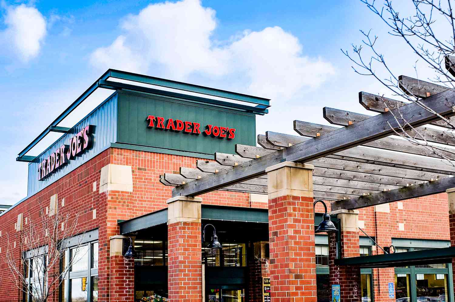 Outside view of a Trader Joe's store