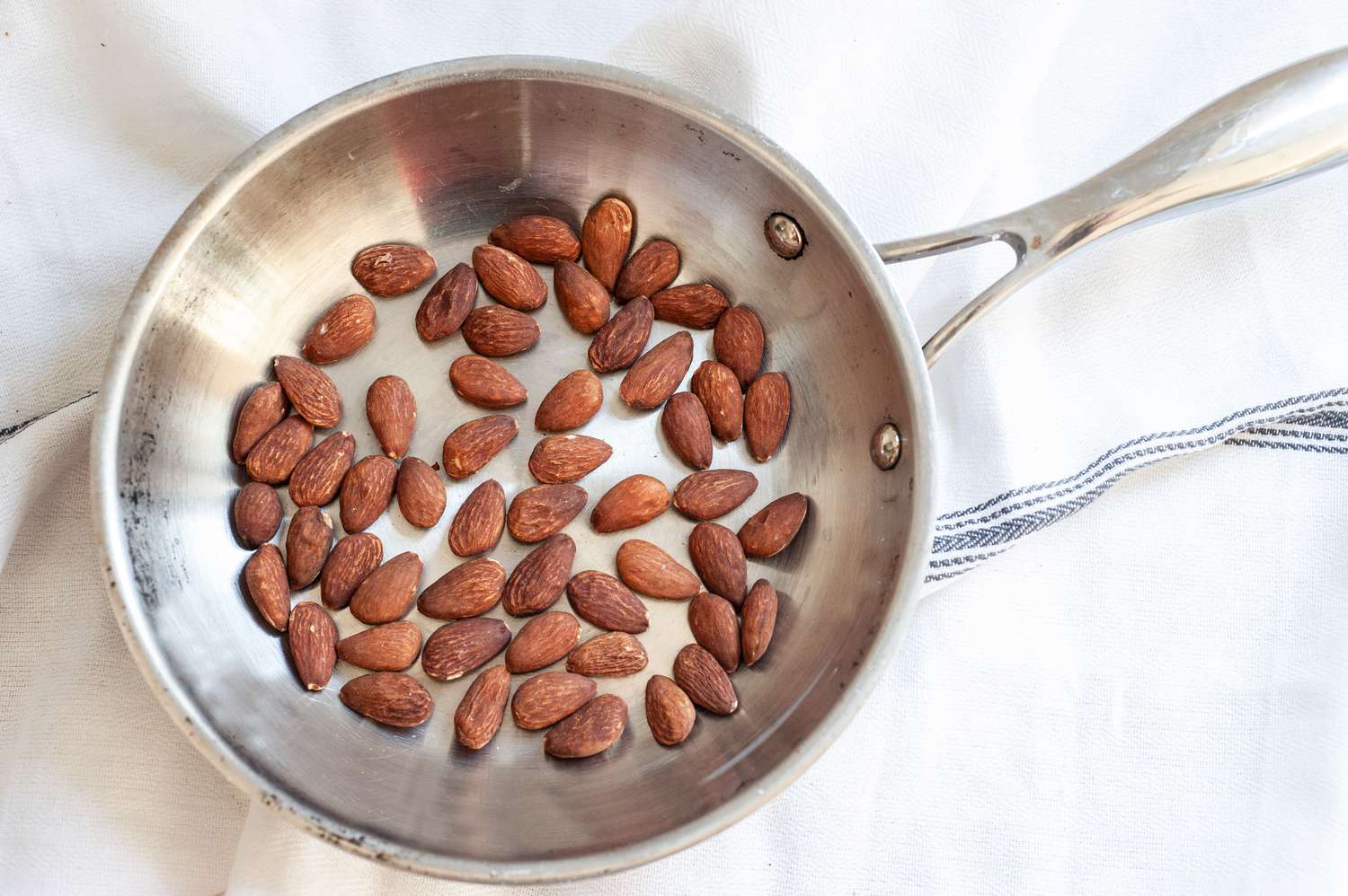 Toasted Almonds in a Skillet