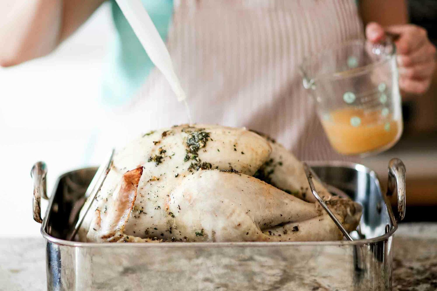 baste your dry brined turkey during cooking