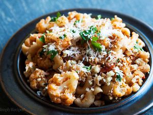 Pasta Cauliflower Tomato Parmesan
