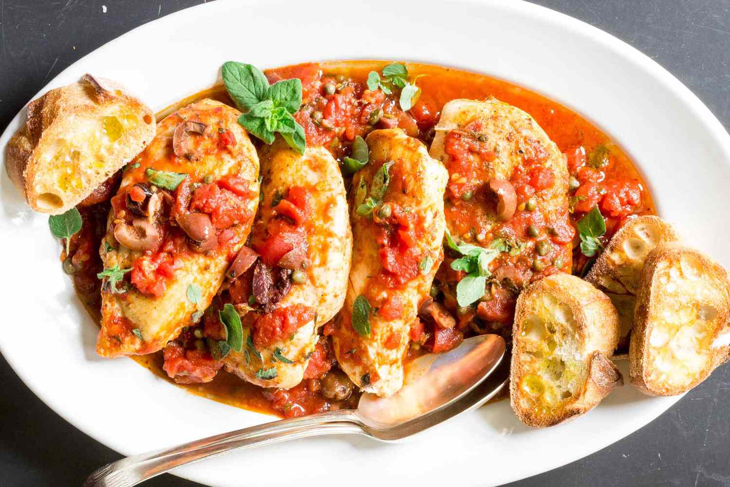 Skillet Chicken Puttanesca