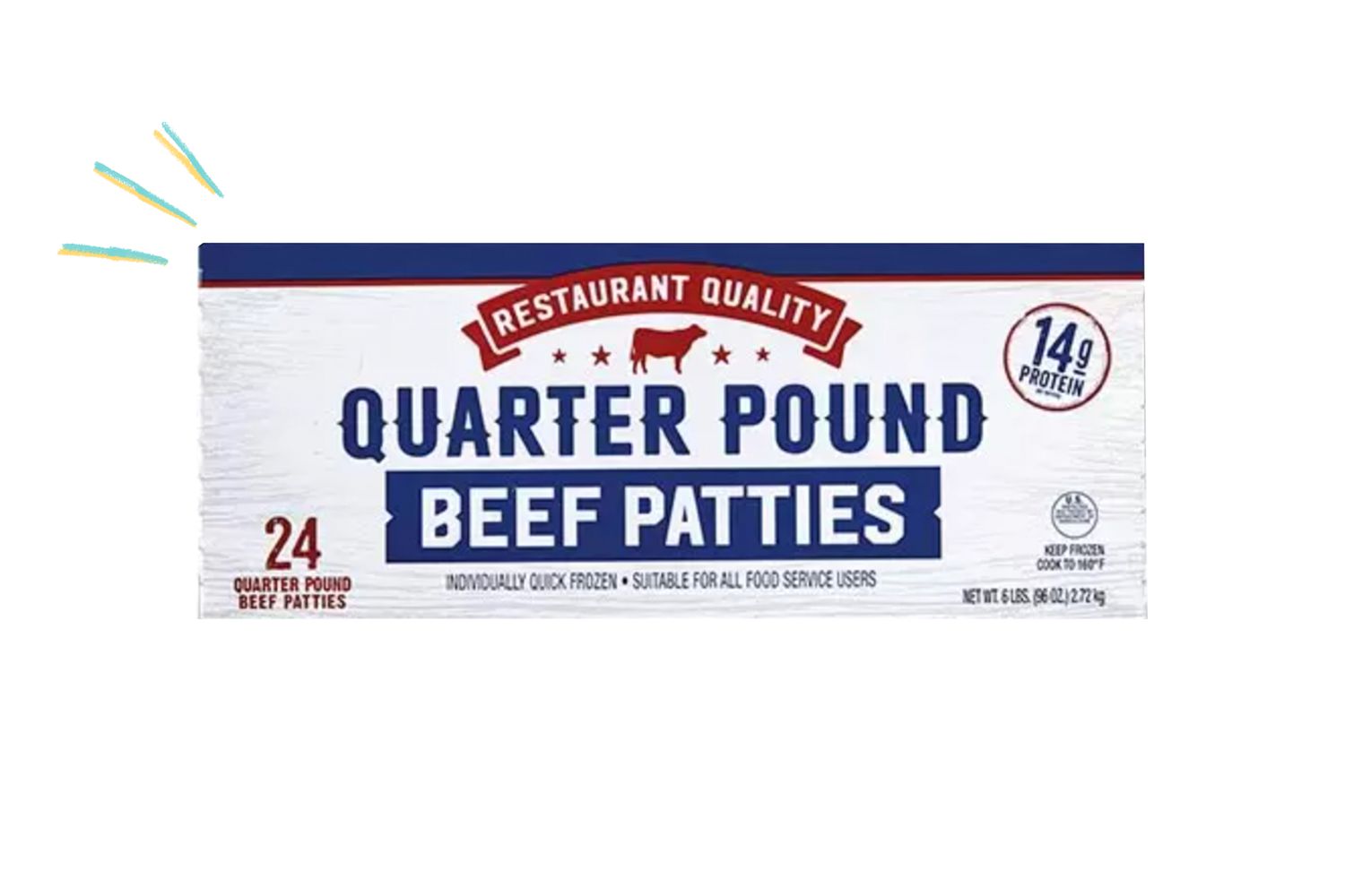 Package of quarter pound beef patties
