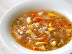 Vegetable Soup with Sweet Basil