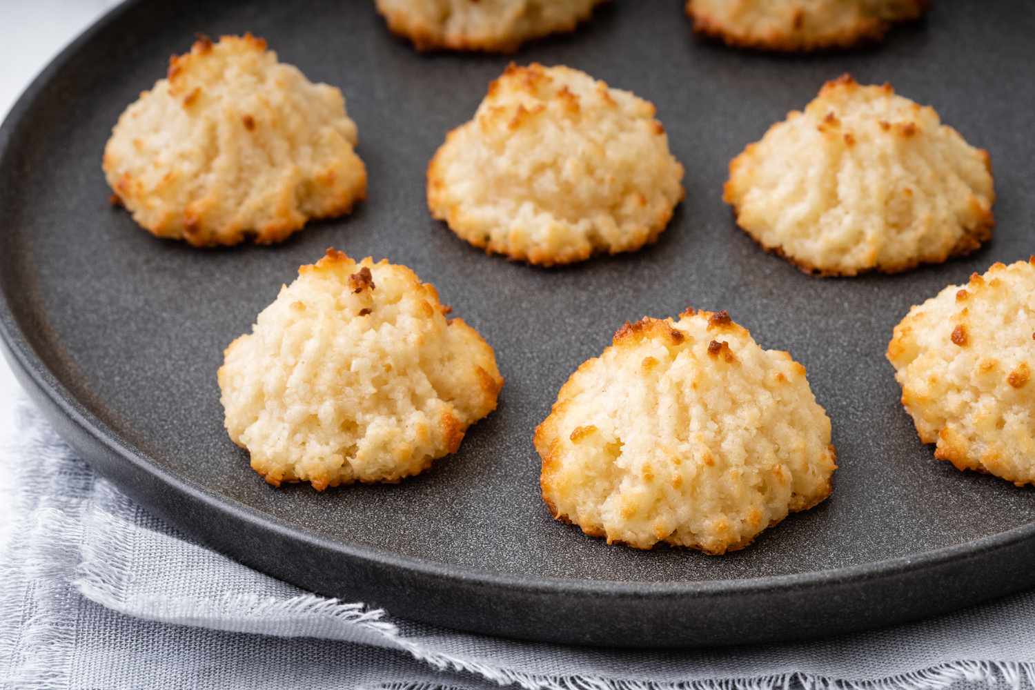 A platter of Piped Coconut Macaroons