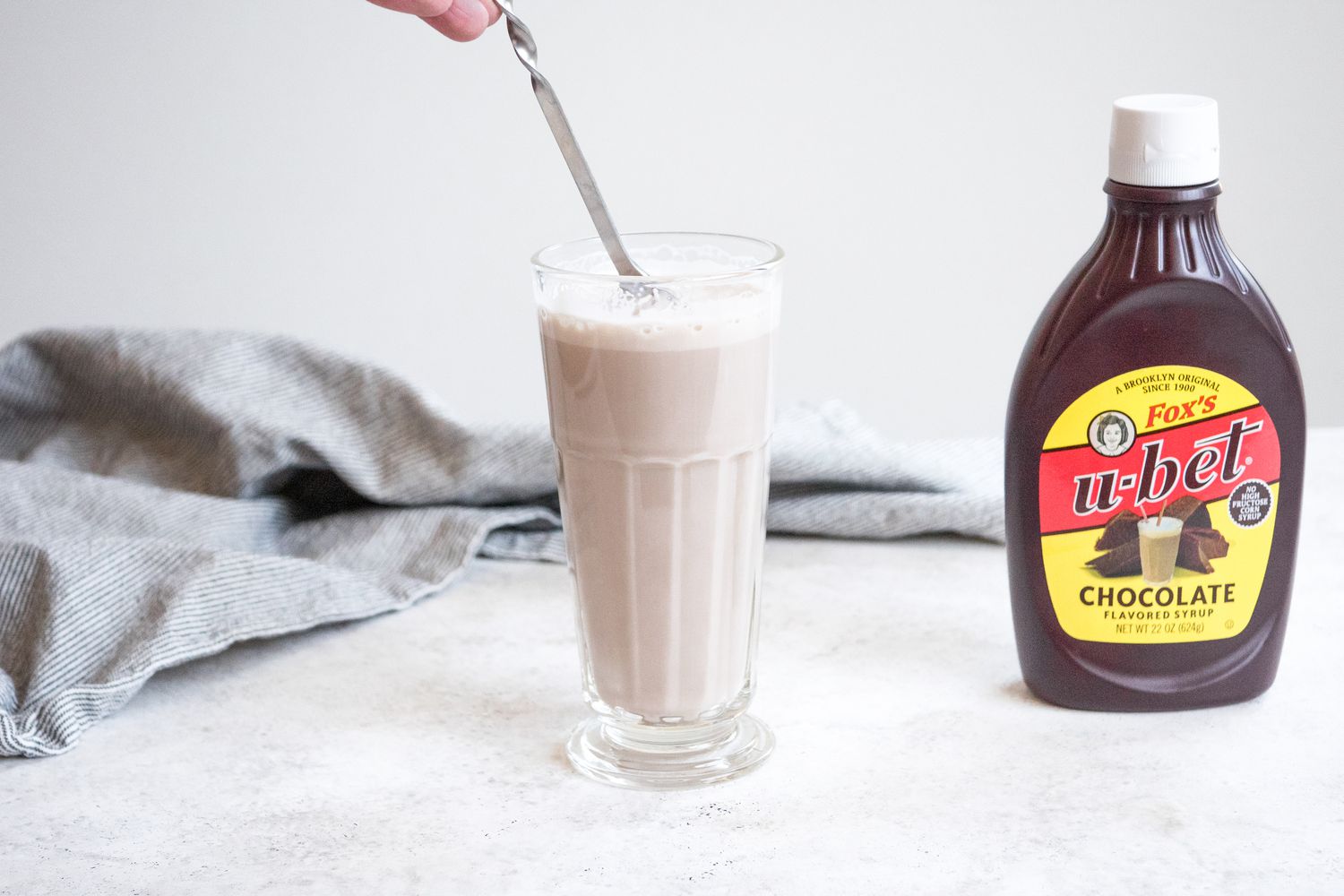 Stir Classic Egg Cream with Bartender Mixing Spoon