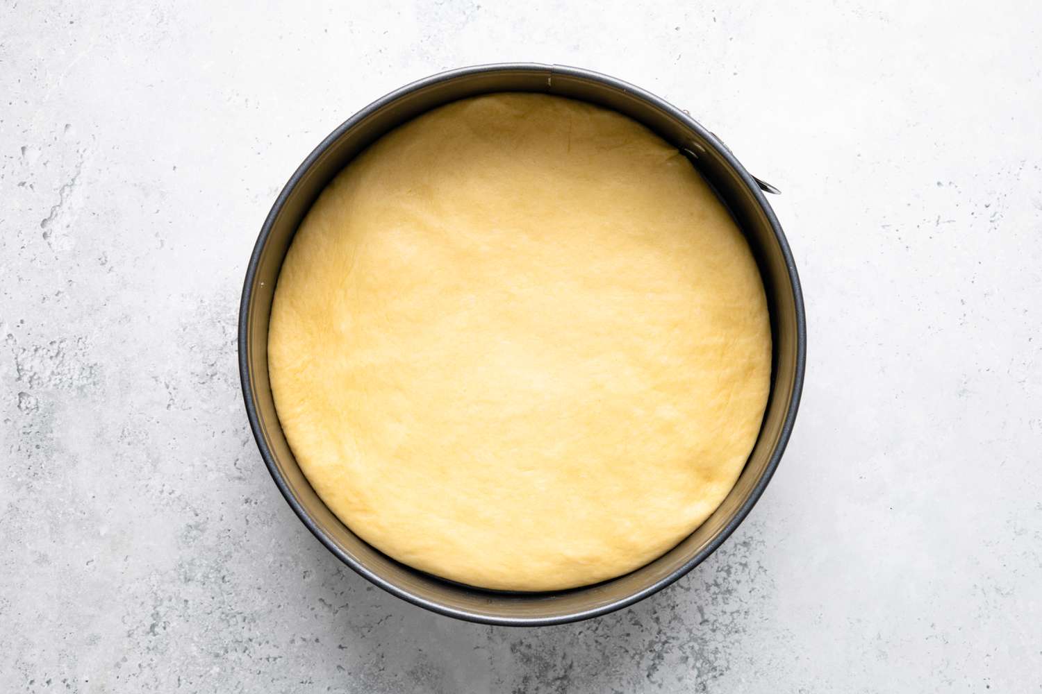 Bee Sting Cake Dough in a Springform Pan