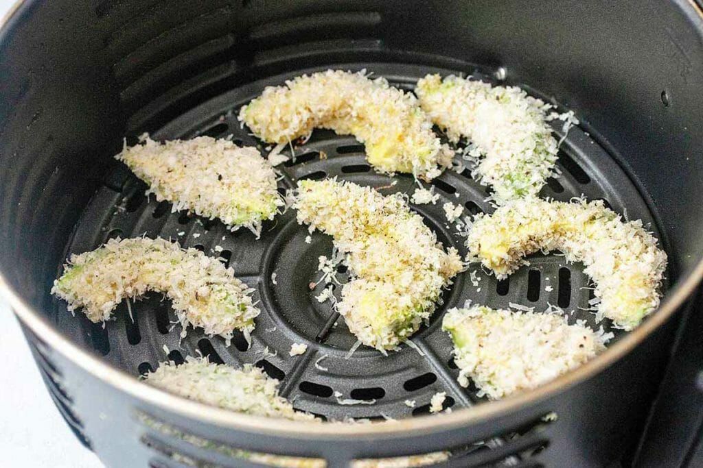 Bread avocado fries in the air fryer
