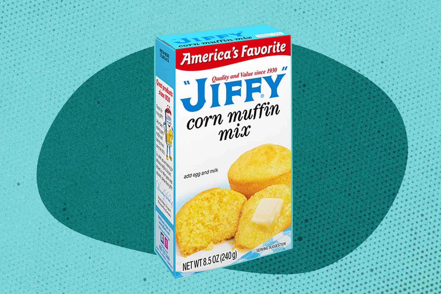Package of Jiffy corn muffin mix