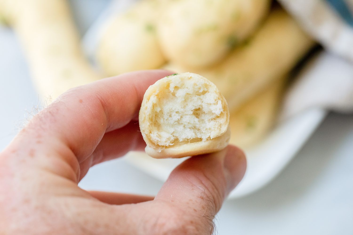 Breadsticks Cut in Half