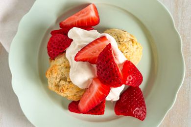 strawberry shortcake on a plate