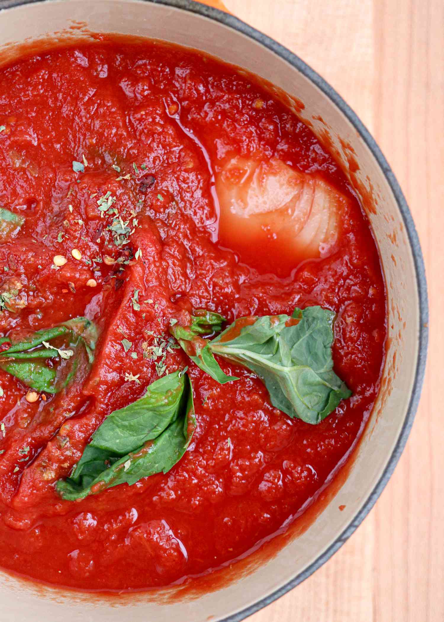 BEST Red Pizza Sauce in a bowl.