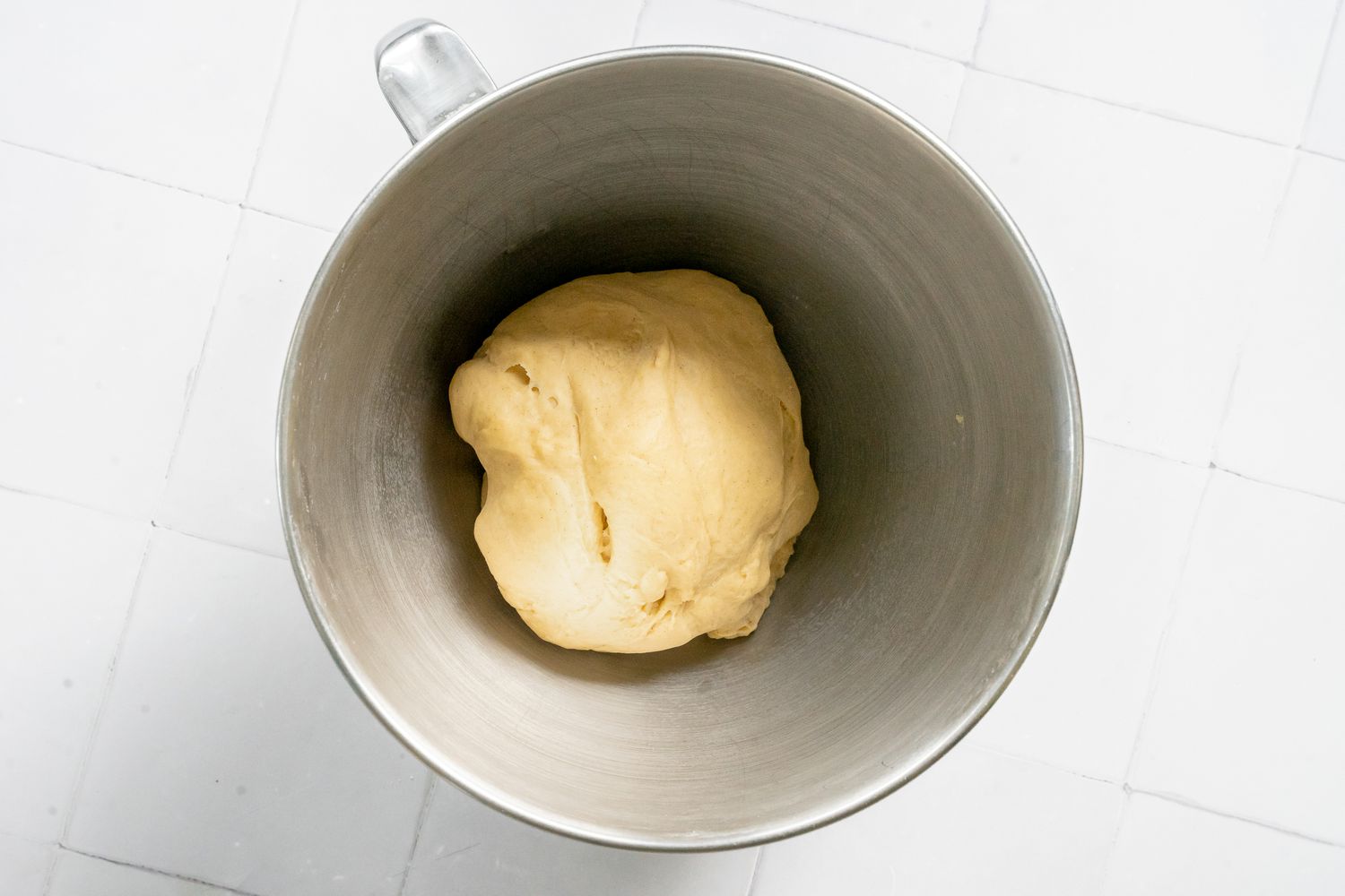Sufganiyot (Israeli Jelly Donuts) Dough in a Mixer Bowl