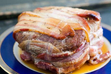 Easy Bacon Wrapped Pork Roast