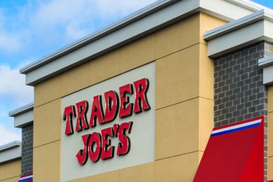 The facade of a Trader Joe's store with visible name signage