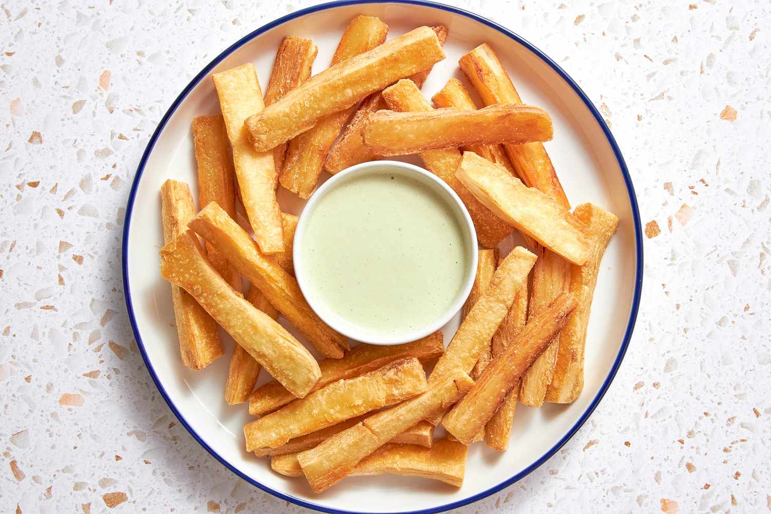 Plate of Yuca Fries With a Bowl of Spicy Mayo Recipe